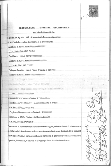 Atto Costitutivo